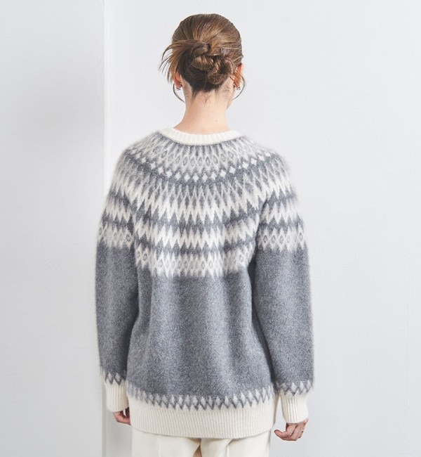 フォックスカシミヤ ジャカード クルーネック ニット （ニット・セーター）｜UNITED ARROWS / ユナイテッドアローズ ファッション通販  タカシマヤファッションスクエア