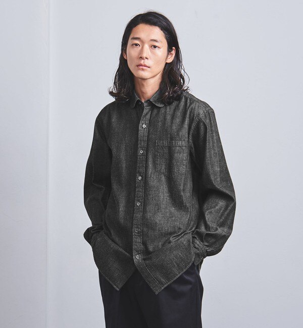 District＞デニム ラウンドカラー シャツ|UNITED ARROWS(ユナイテッドアローズ)の通販｜アイルミネ