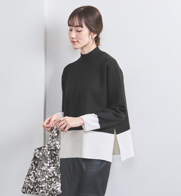 【正規品】 リブ ARROWS(ユナイテッドアローズ)の通販｜アイルミネ ノースリーブニット|UNITED ハイネック トップス