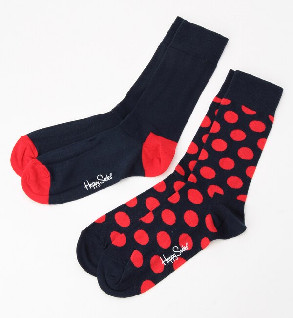 □[ハッピーソックス]Happy Socks TWO PACK DOT+SLDソックス