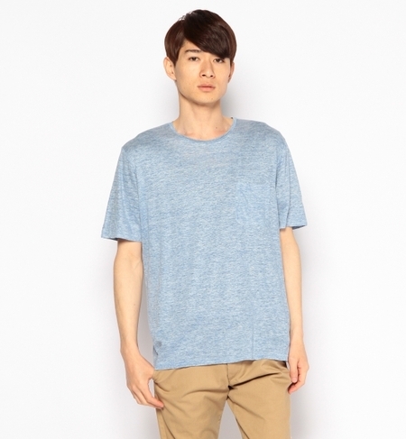 FLD/LINEN PKT C/N S/S Tシャツ