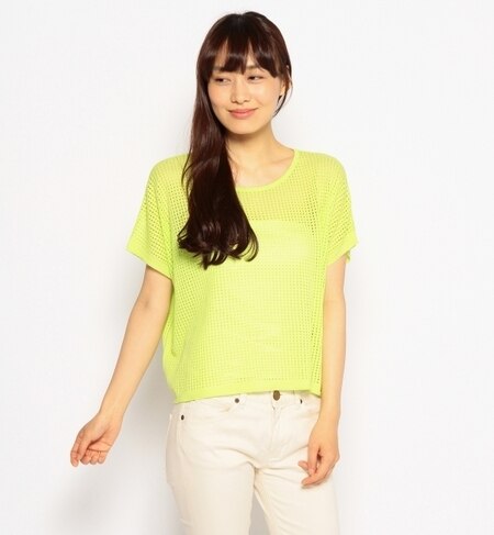 GC C/RY メッシュガラ SS POニット