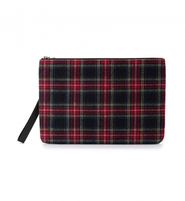 □AT TARTAN CHECK クラッチバッグ