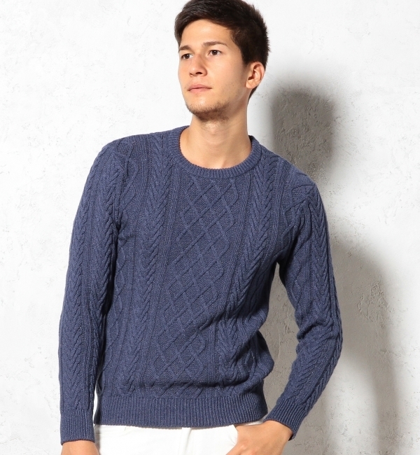 COTTON ARAN C/N 5G ニット