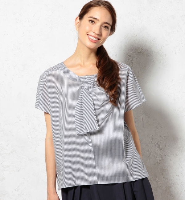 monable bow tie POブラウス