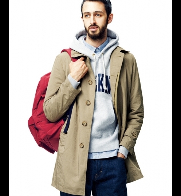 □P/N WASHED LNR ステンカラーコート