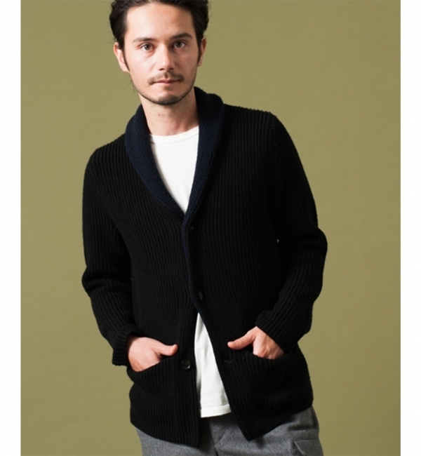MERCE/WOOL AZE SHAWL カーディガン