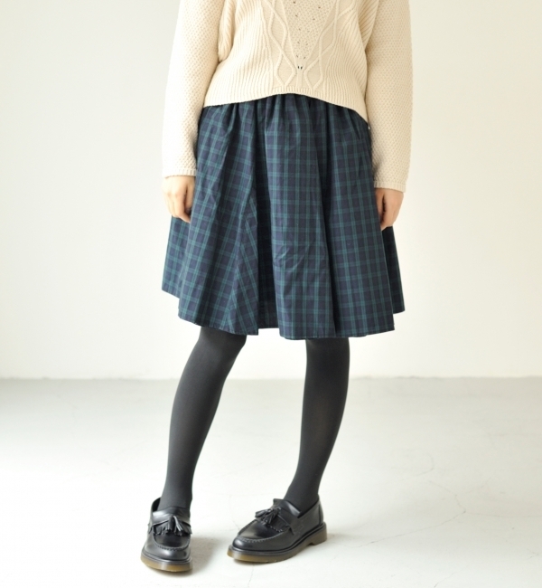 ［WEB限定ミエル］MIELLE CHK BULKY スカート
