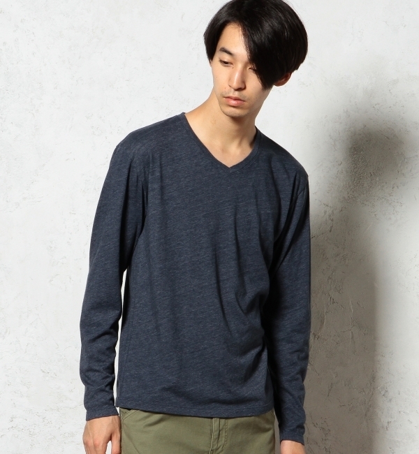 TRI BLEND V/N USA LS カットソー