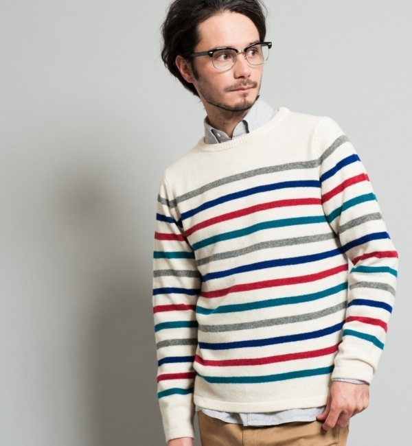 LAMB MLT/BOR BOAT/N 7G ニット