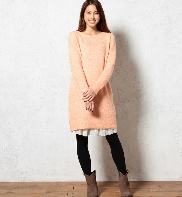 GC A/W/N/M アンダースカート+ニットワンピース