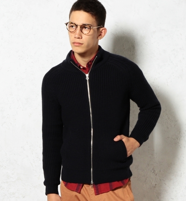 MERCE/WOOL ZIP R/N カーディガン