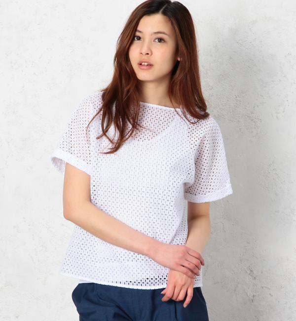 GT C CHK LACE POブラウス