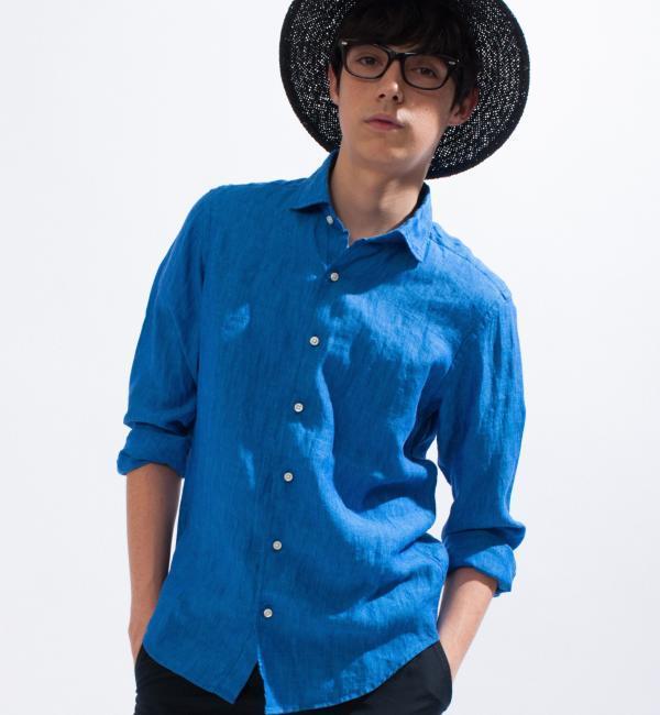 □LINEN CHAMBRAY M/WD シャツ