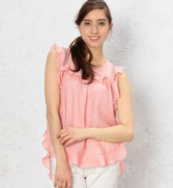 NINA/K FRILL N/S POブラウス