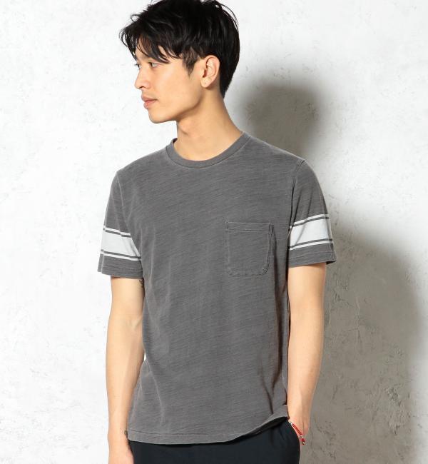 WASHED SLUB BOR/SL C/N Tシャツ