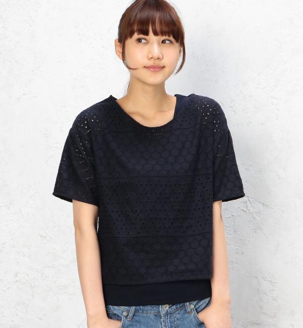 GC LACE SH インナーツキ プルオーバー ブラウス