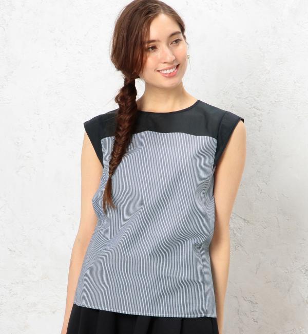 GT ストライプキリカエ POブラウス