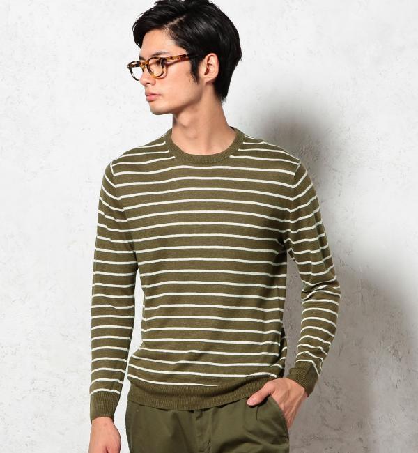 LINEN BOR C/N L/S 12G ニット