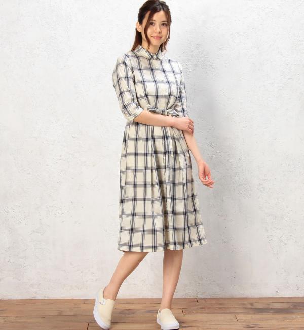 GC S/N TTN CHK シャツワンピース