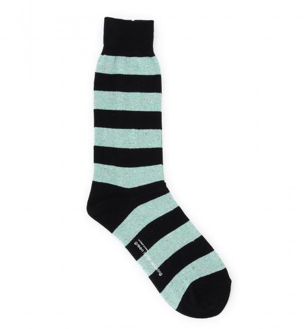 【グリーンレーベルリラクシング/green label relaxing】 2COL NEP/BORDER CREW ソックス [3000円(税込)以上で送料無料]