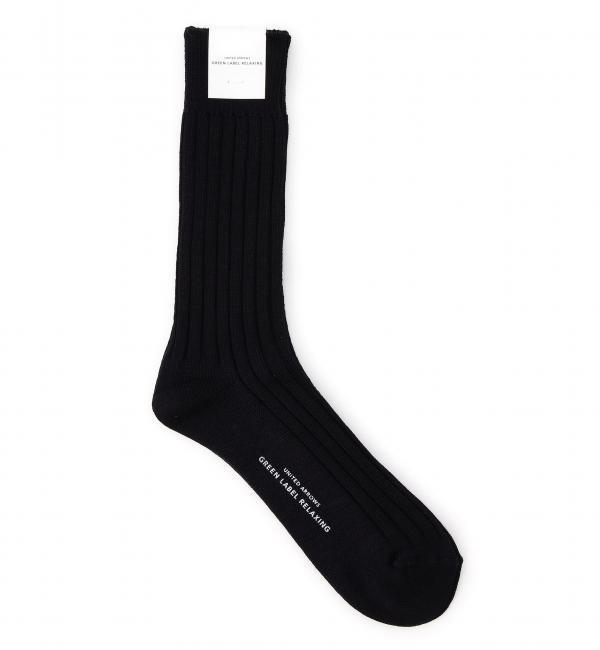 【グリーンレーベルリラクシング/green label relaxing】 SKN 96N RIB SOLID ソックス [3000円(税込)以上で送料無料]