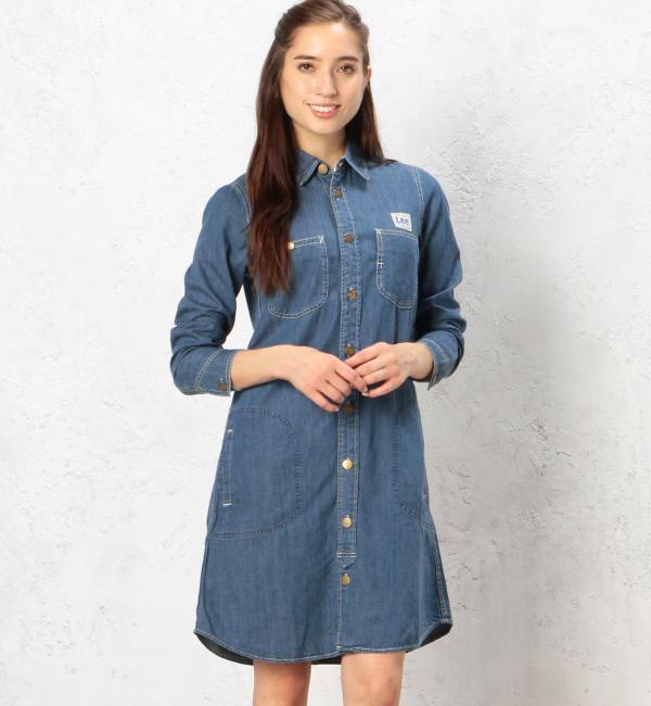 【グリーンレーベルリラクシング/green label relaxing】 Lee（リー） C WORK ワンピース [送料無料]