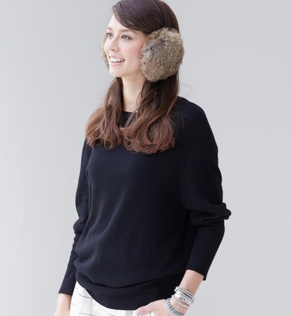 【グリーンレーベルリラクシング/green label relaxing】 ［WEB限定］CF W/RY/N ドルマンニット [送料無料]