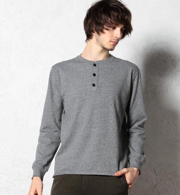 【グリーンレーベルリラクシング/green label relaxing】 MELANGE ヘンリーネック L/S Tシャツ [送料無料]