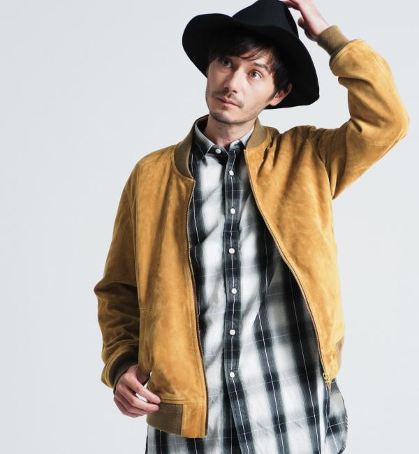【グリーンレーベルリラクシング/green label relaxing】 SUEDE MA-1/TYPE ブルゾン [送料無料]