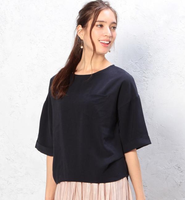 【グリーンレーベルリラクシング/green label relaxing】 CF Pe/Rツイル TEE プルオーバー ブラウス [送料無料]