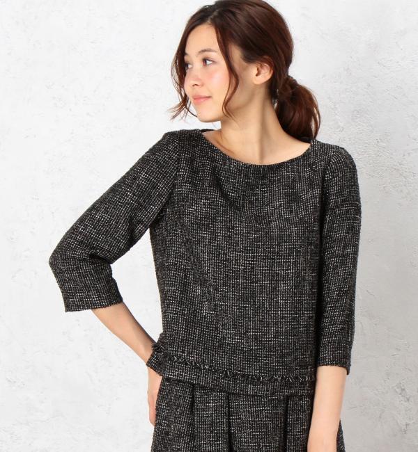 【グリーンレーベルリラクシング/green label relaxing】 CR T/AC TWD プルオーバー ブラウス [送料無料]