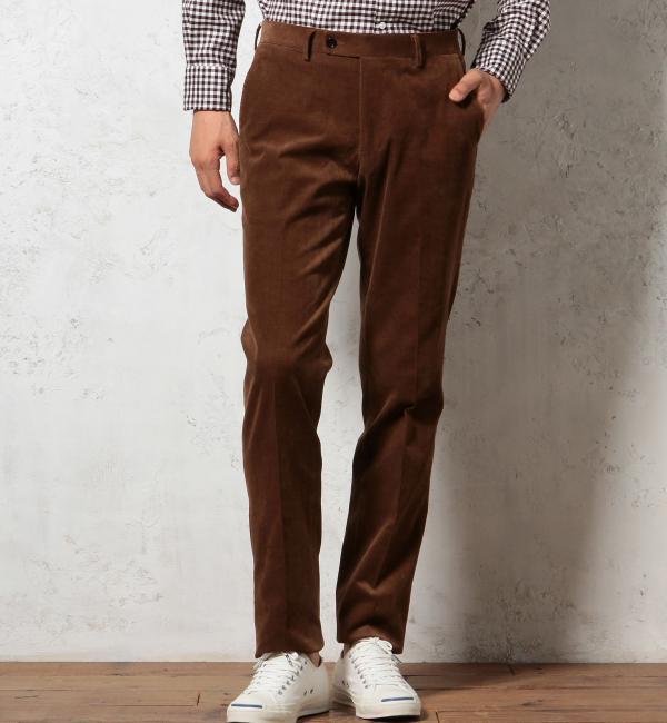 【グリーンレーベルリラクシング/green label relaxing】 □STRC/CORD SLIM NOP パンツ [送料無料]