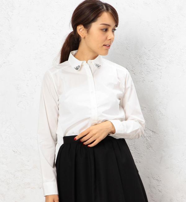 【グリーンレーベルリラクシング/green label relaxing】 KF C クレリックビジュー シャツ [送料無料]