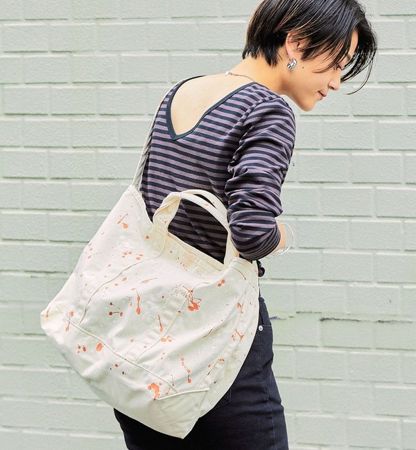 グリーンレーベル別注 L.L.Bean paint splatter トート - トートバッグ