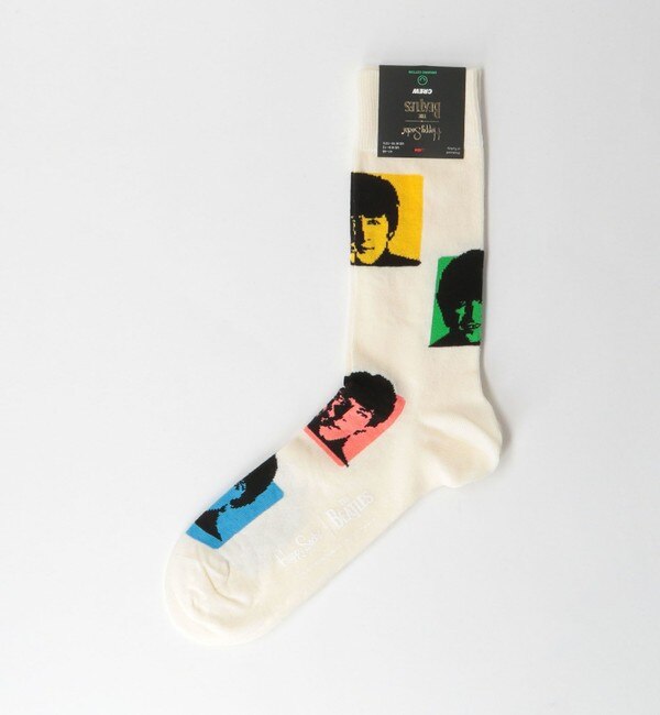 ＜アイルミネ＞【グリーンレーベルリラクシング/green label relaxing】 ＜Happy Socks×THE BEATLES＞Silhouettes ソックス