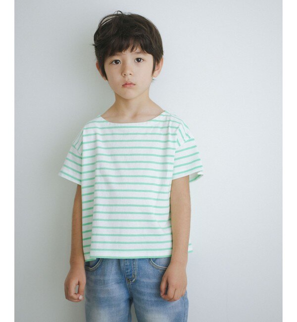 WEB限定】ボーダー Tシャツ 100cm-160cm|green label relaxing