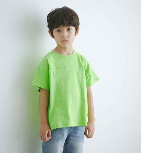 WEB限定】切り替え Tシャツ 100cm-160cm|green label relaxing