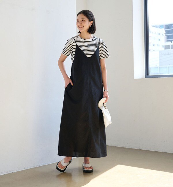size SHORT/TALLあり］コルトレイクリネン コットン キャミソール 
