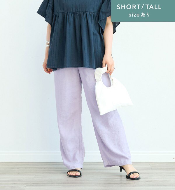 size SHORT/TALLあり］BREEZE LINEN ブリーズリネン ワイド パンツ