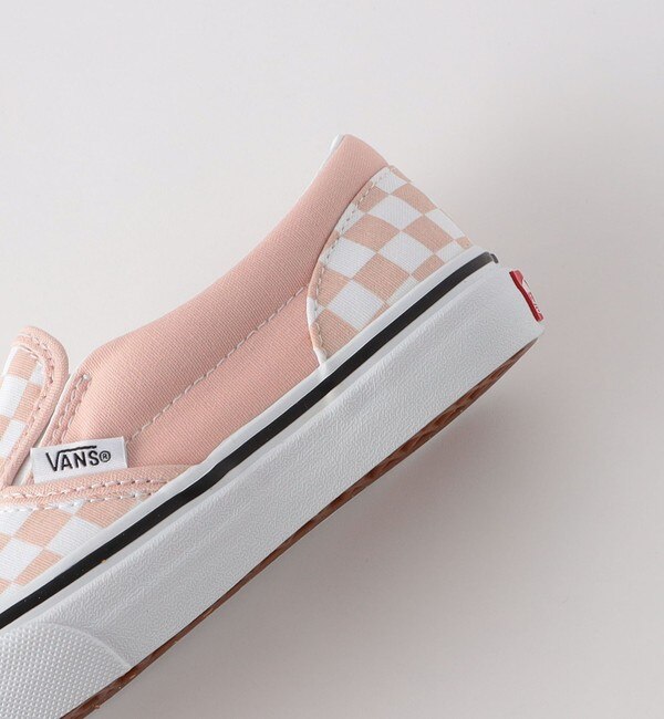 Checkered vans clearance peach