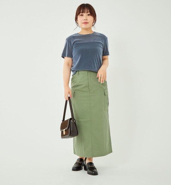 WEB限定】［SHORT/H148-155cm］カーゴ スカート|green label relaxing