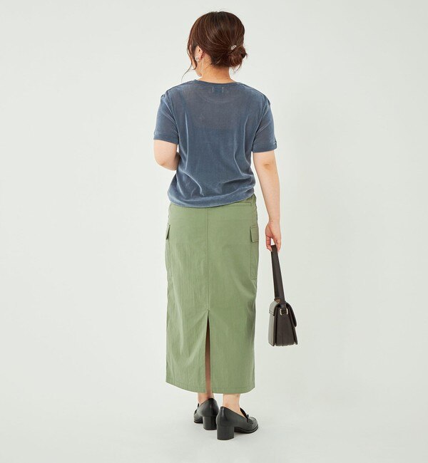 WEB限定】［SHORT/H148-155cm］カーゴ スカート|green label relaxing
