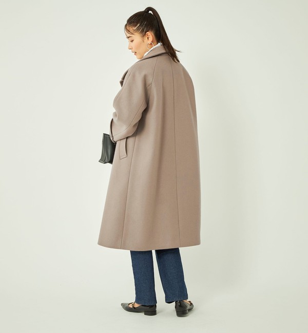 ［size SHORT/TALLあり］＜SPINTOシリーズ＞メルトン スタンドカラー コート