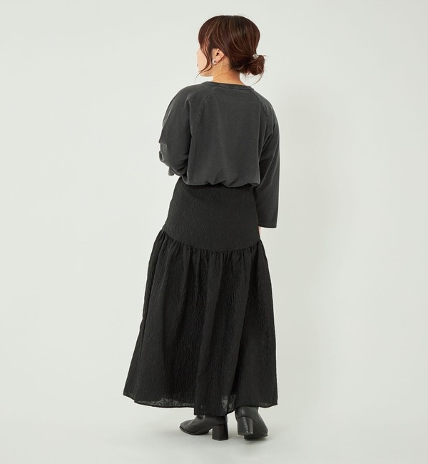 WEB限定】［SHORT/H148-155cm］ティアード スカート|green label