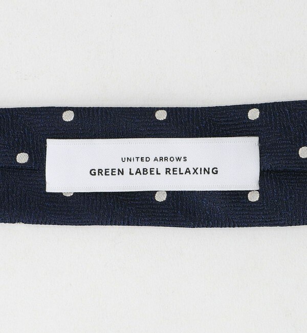 GLR ヴィンテージ ヘリンボーン 8.0cm ドット ネクタイ|green label