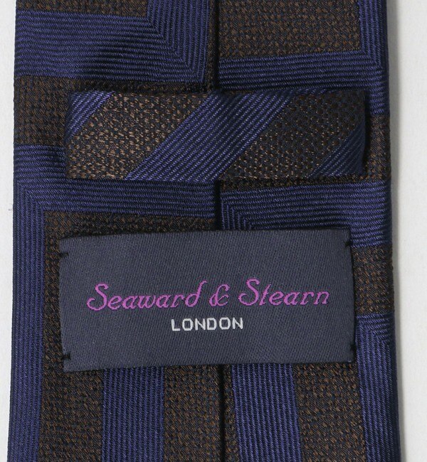 Seaward & Stearn＞8.0cm ジオメトリック3 ネクタイ|green label