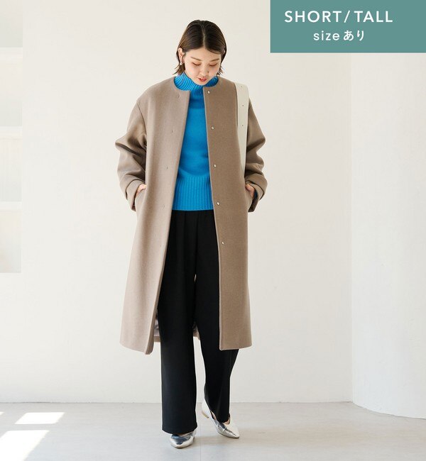 size SHORT/TALLあり］SENTDALE WOOL セントデールウール ノーカラー