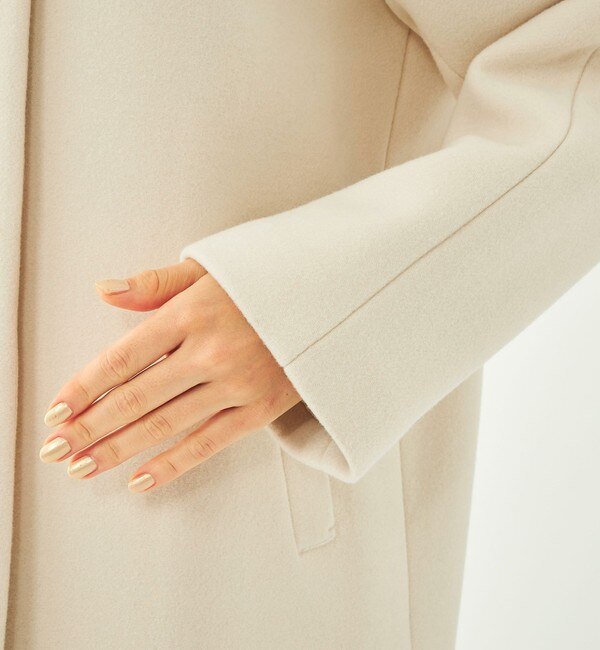 SENTDALE WOOL セントデールウール ノーカラー ミドル コート