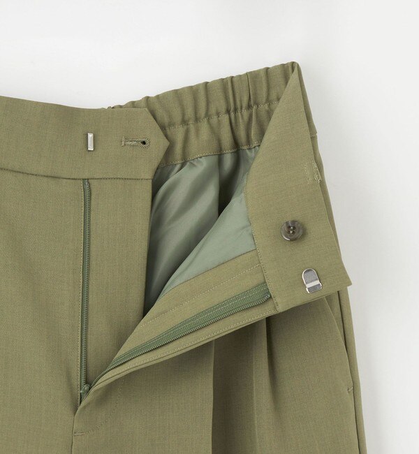 WEB限定】［SHORT/H148-155cm］タック ワイド パンツ|green label